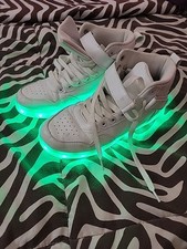 Kids Teens High Top LED Shoes USB Rechargable RGB Sneakers Flashing Cool Shoes
