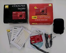 Nikon COOLPIX S6200 Rot 16MP 10x Zoom Bildsta...