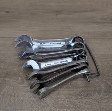 Vtg 7 Piece Craftsman Stubby Sae Combo Wrench Set 38-34 Usa Made 44109