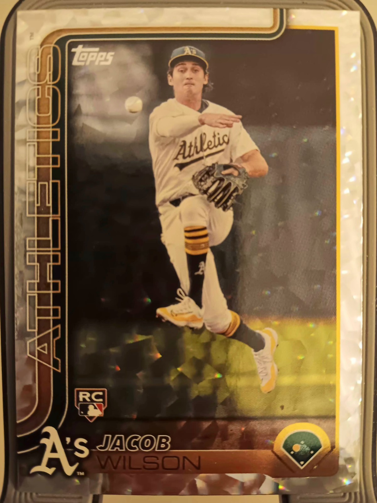 2025 Topps Series 1 - Jacob Wilson #314 Silver Crackle Foil RC