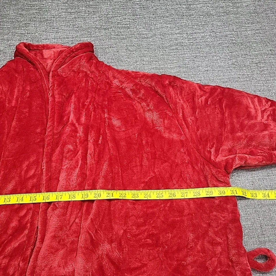 $140 Natori Mujer’s 3X Talla Grande Rojo Salón Felpa Cinturón Bata de Baño con Bolsillos Foto 2 de 4