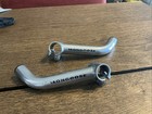 PAIR MONGOOSE SILVER BICYCLE HANDLEBAR ENDS BIKE PARTS