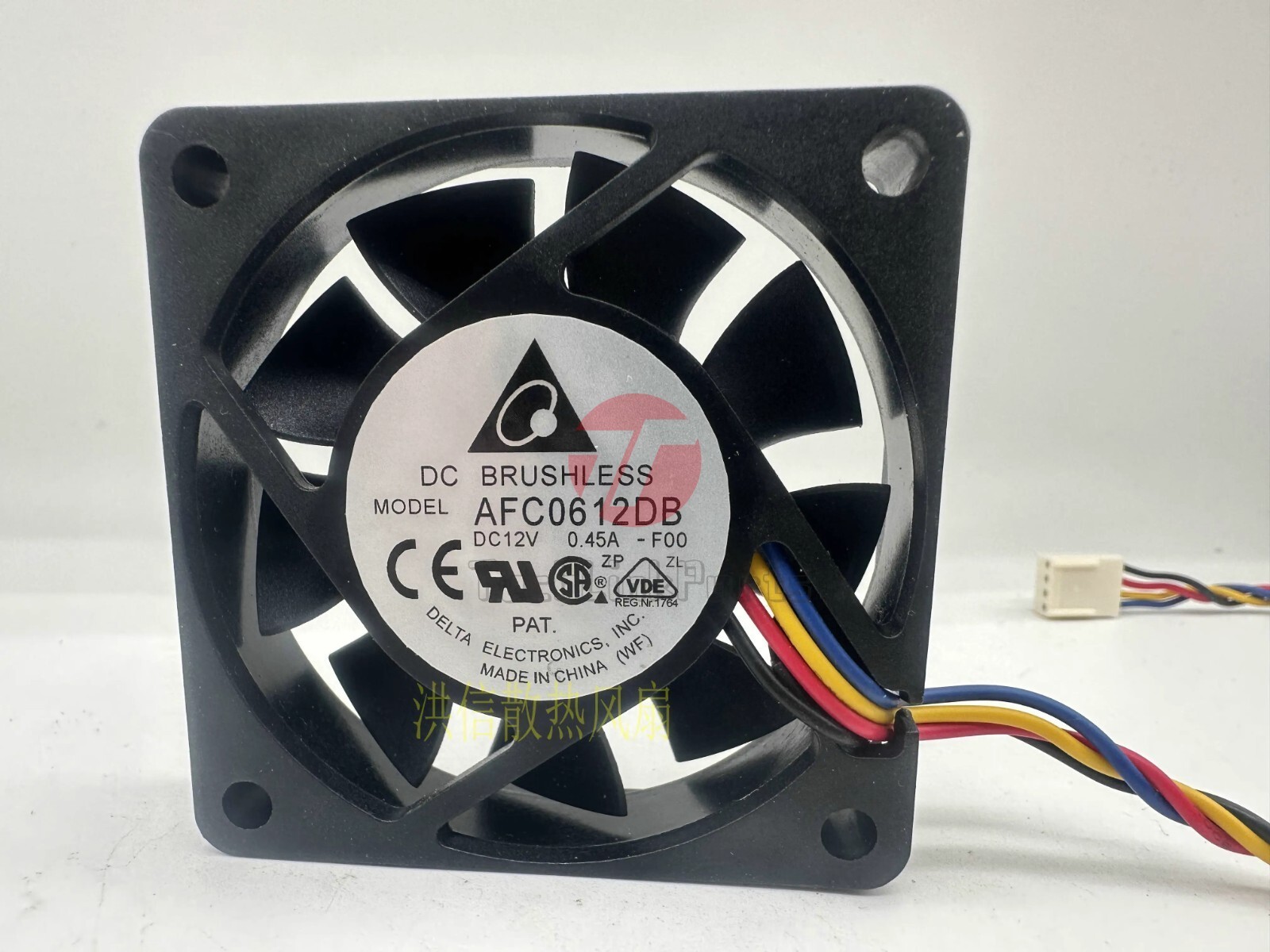 Delta AFC0612DB-F00 6015 DC12V 0.45A 6CM 4-Wire Cooling Fan