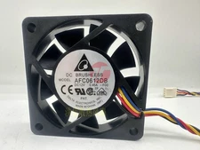 Delta AFC0612DB-F00 6015 DC12V 0.45A 6CM 4-Wire Cooling Fan
