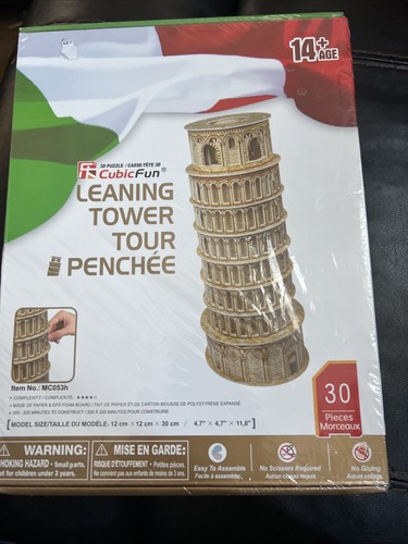 CubicFun - Leaning Tower Tour Penchee - 30 piece 3D Puzzle - Brand New in Shrink - Picture 1 of 4