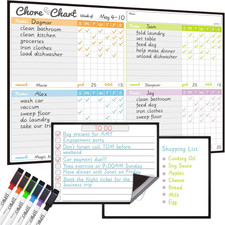 Magnetic Dry Erase Chore Chart Set for Fridge-Used for Multiple Kids-One Chore C