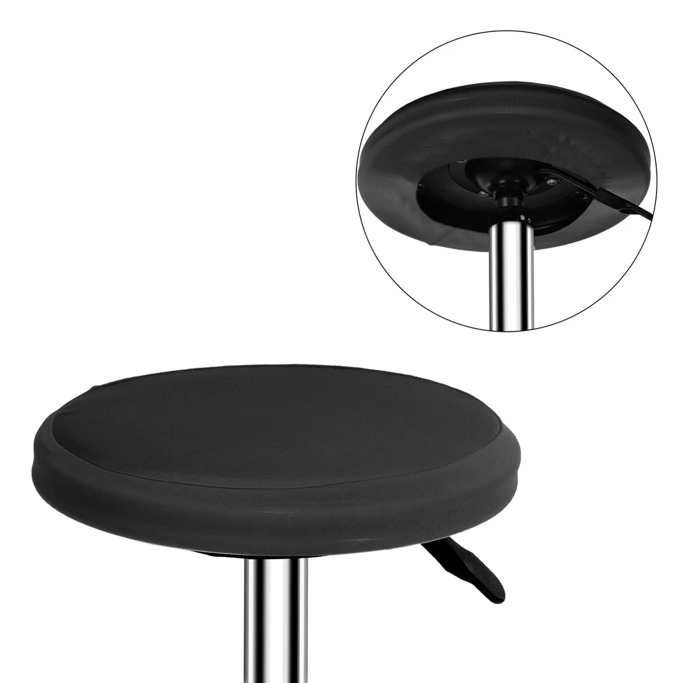 2Pcs Stool Covers Round Bar Black Chair Covers for 11-14 Inch Chair - Image 4 of 4