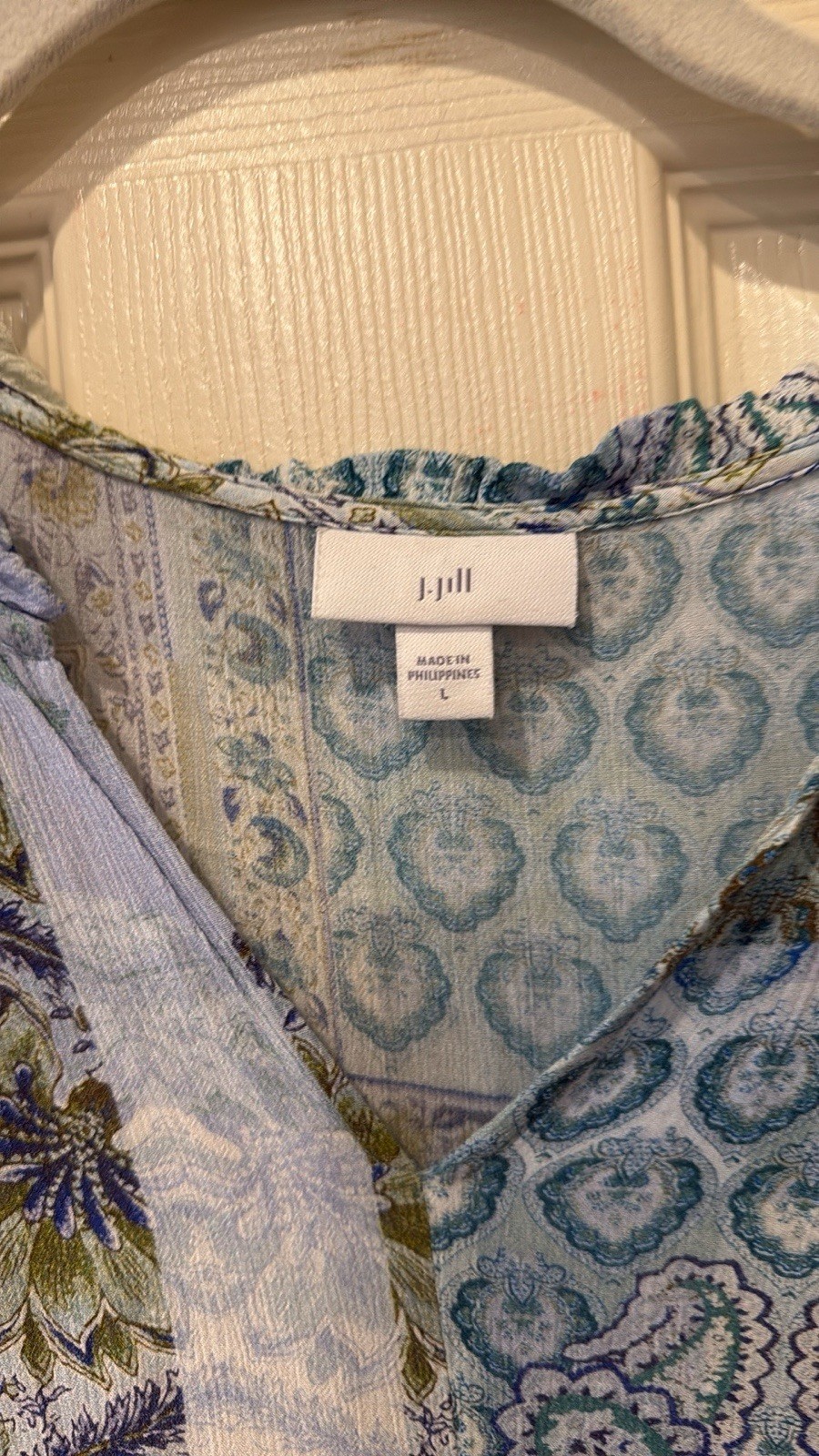 J Jill Lightweight Patchwork Tunic Top, Large - image 3