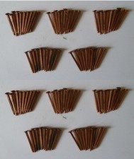 COPPER NAILS 100 FLAT HEAD CSK  32mm (1 1/4") O/L x 2.3mm (13gauge) SQUARE SHANK