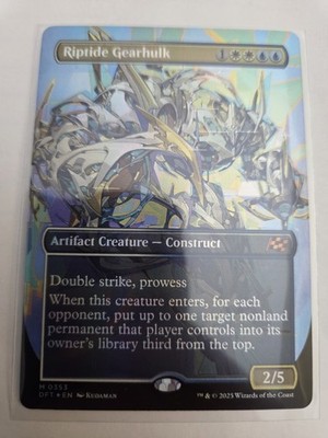 mtg, Riptide Gearhulk (Borderless) Aetherdrift Foil NM