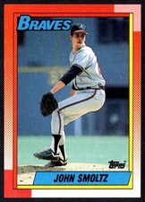 1990 Topps John Smoltz Atlanta Braves #535