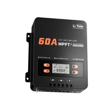 LiTime 60Amp 12V/24V/36V/48V DC Input MPPT Solar Charge Controller(No Bluetooth)