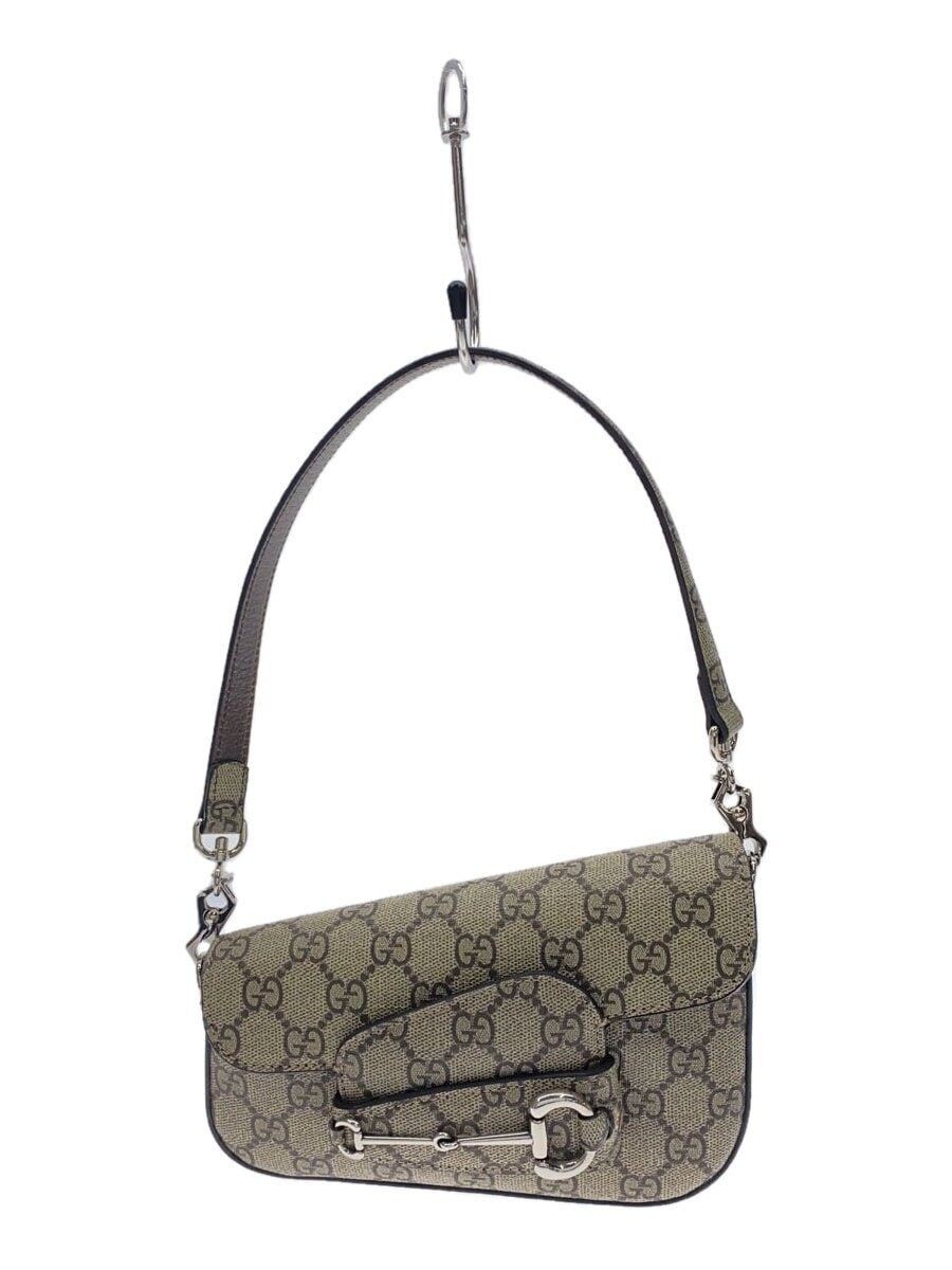 GUCCI shoulder bag Holdsbit 1955 mini PVC Beige total pattern Used