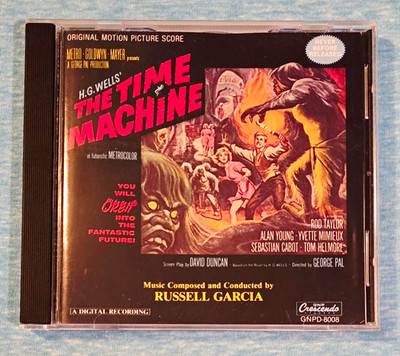H. G. WELLS' THE TIME MACHINE soundtrack CD, 1960, BONUS ATLANTIS, RARE!