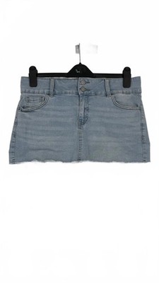 Celebrity rosa hellblau Denim Minirock roher Saum UK 12 31  Taille