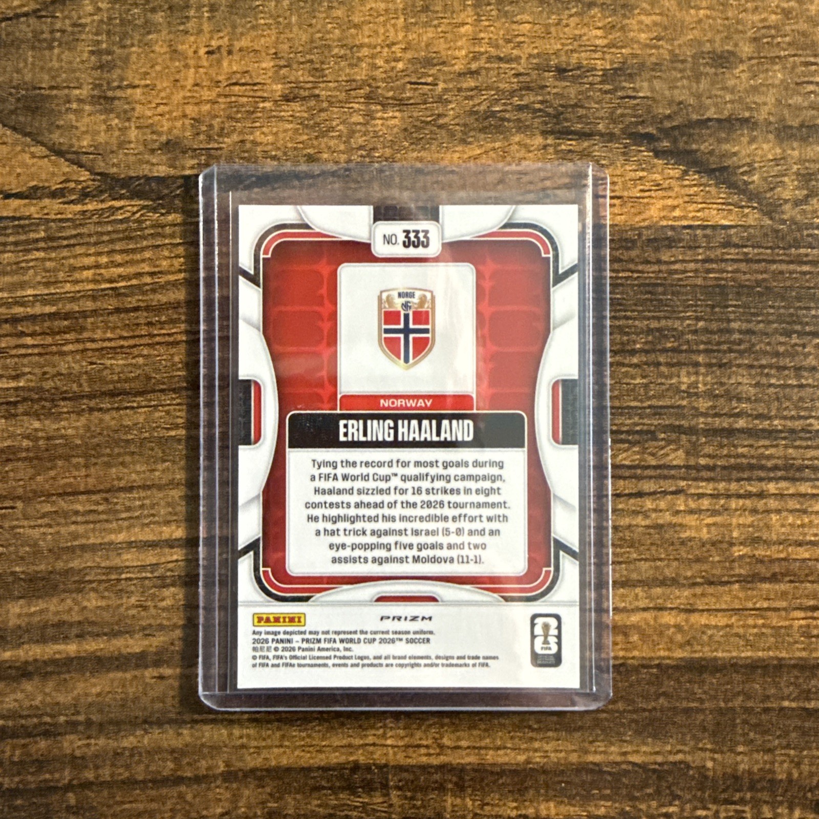 2026 Panini Prizm FIFA World Cup Erling Haaland #333 Wave view 2