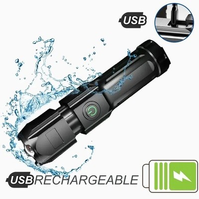 Leistungsstarke 100000 LM LED Taschenlampe superhelle Taschenlampe USB wiederaufladbare Lampe