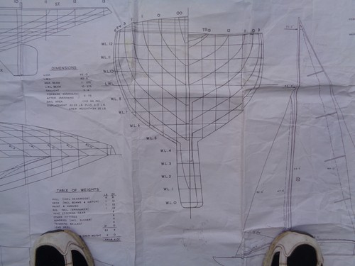 MODEL YACHT PLANS WINDSTAR DESIGNED BY H.B. TUCKER 1955 HULL 5 ft mast 6ft - Picture 10 of 11