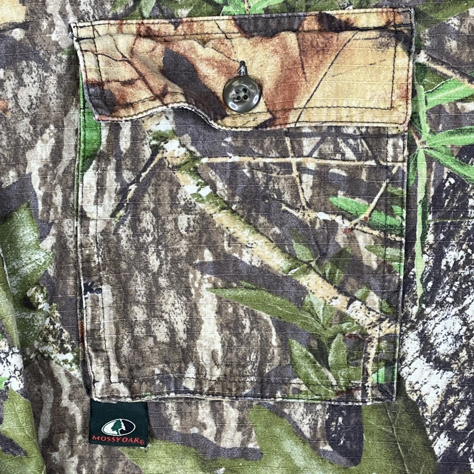 Mossy Oak Shirt Mens Medium Obsession Button Up Hunting Vented Camouflage NWFT - Image 2 of 4