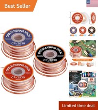 Professional-Grade Desoldering Wick Kit - 3 Sizes for PCB Repairs | Copper Braid
