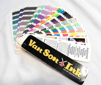 Vintage Pantone Color Matching System Fanbook Formula Guide VAN SON INK 1980's
