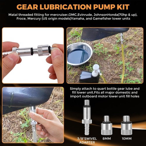 Lower Unit Gear Oil Pump for Standard Quart Bottles for 28mm bottle caps，10CC... - Picture 2 of 7