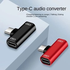 2 in 1 USB C Adapter Converter Type C Male to Dual End Female Splitter Data Sync