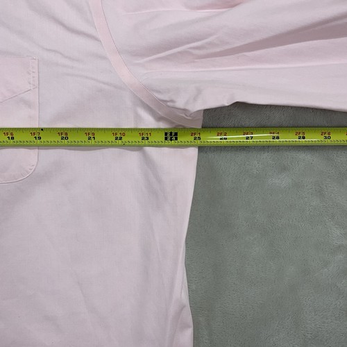 Brooks Brothers Dress Shirt 17.5-34/35 Solid Pink Regular Non Iron 100% Cotton - Picture 7 of 7