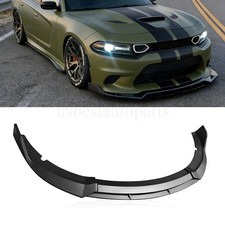 Front Bumper Lip Splitter Gloss Black Fit For 2015-23 Dodge Charger Srt Hellcat