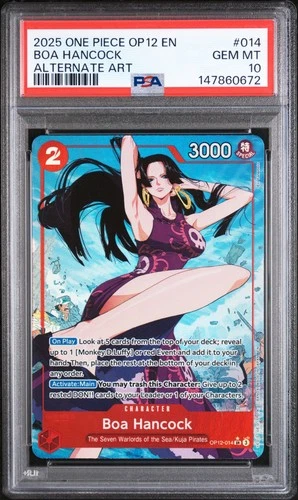 2025 ONE PIECE OP12-LEGACY OF THE MASTER ALTERNATE ART #014 BOA HANCOCK PSA 10