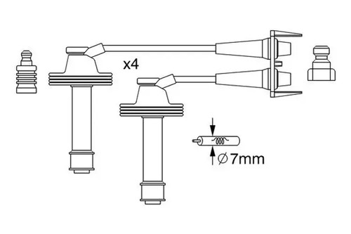 Cables de encendido 0 986 357 238 BOSCH para RENAULT VOLVO - Imagen 8 de 16