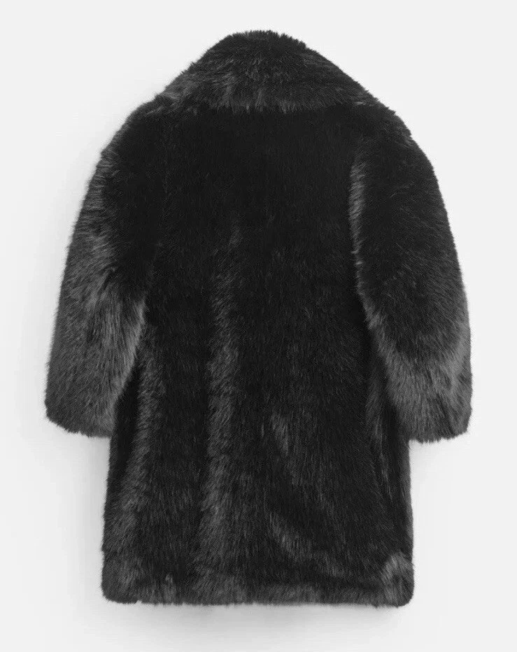 Abrigo Largo Zara Imitación Piel X Stefano Pilati Colección Especial Talla M/L Ref 6153/95 Foto 3 de 4