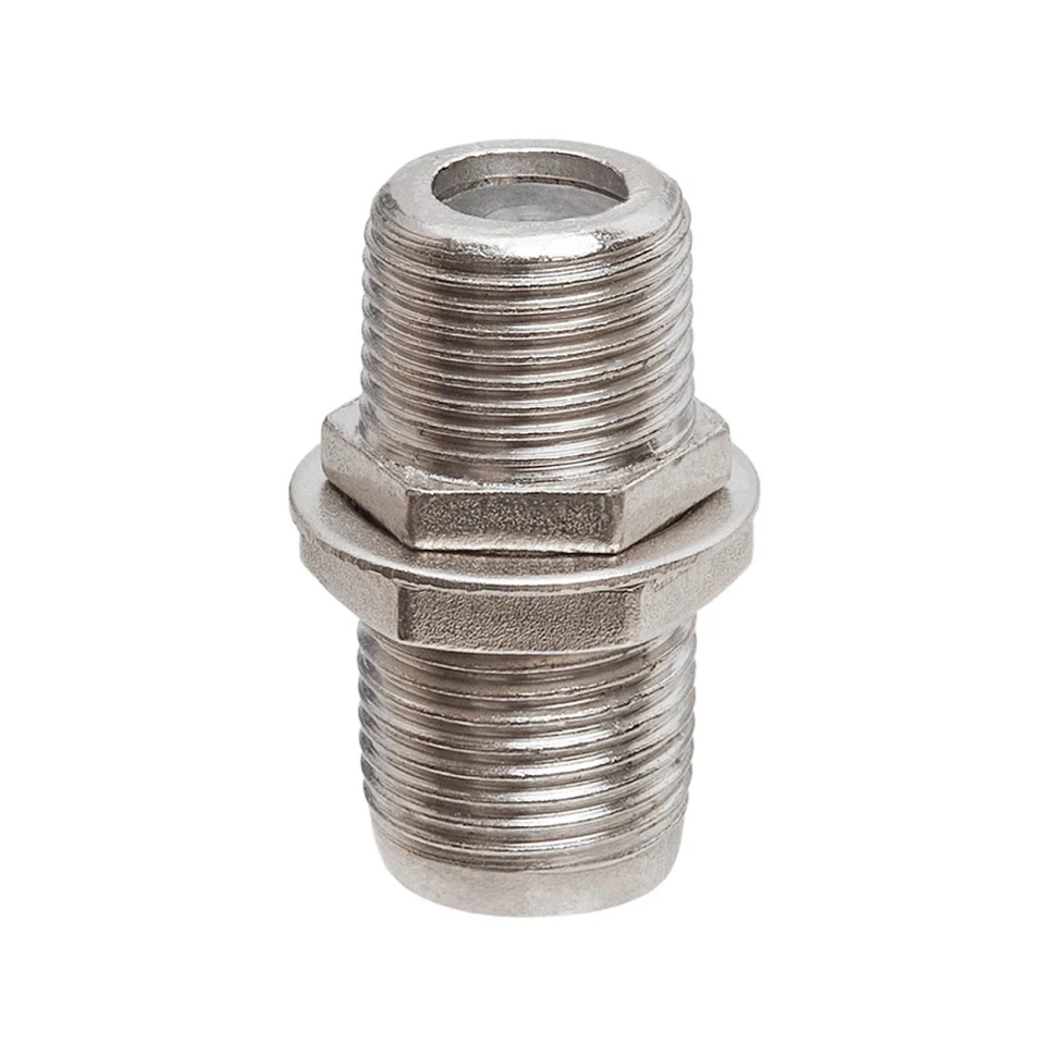 10Pcs F-Type Female Coupler Coaxial Cable Jack Adapter Connector w/ Washer Nut - Image 3 of 3