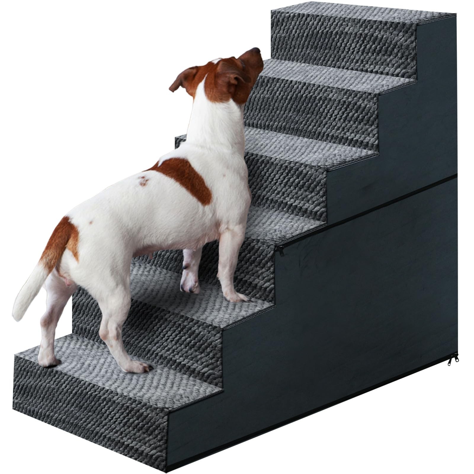 28-inch 6-Step Dog Stairs for Large Dogs Ramp for High Beds and Couches