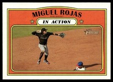 2021 Topps Heritage In Action Miguel Rojas Miami Marlins #10