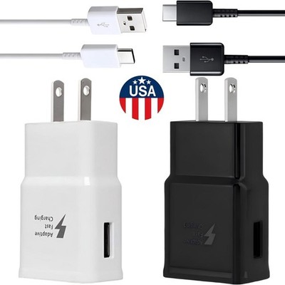 Wall Charger Plug Adapter USB A-C Fast Charging Cable for Samsung Galaxy Series