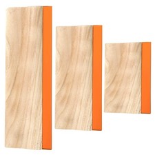 3 Pieces 3 Sizes Screen Printing Squeegee, 75 Durometer Wooden Ink Scraper fo...