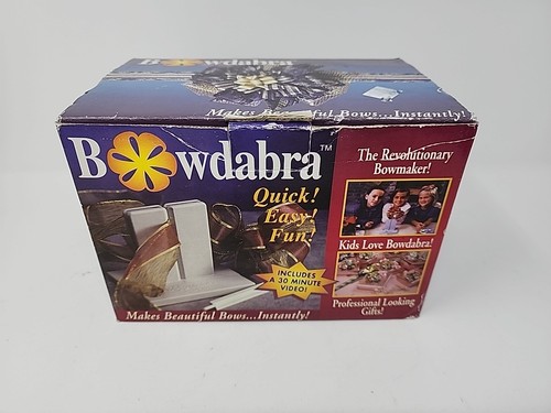 Vintage Bowdabra Bow Maker & Craft Tool Kit with VHS Instructions New In Box NOS - Picture 2 of 6