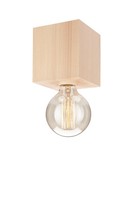 Holz Deckenleuchte Eckig Klein B:10,5Cm E27 Minimalistisch Lampe Wohnzimmer Flur