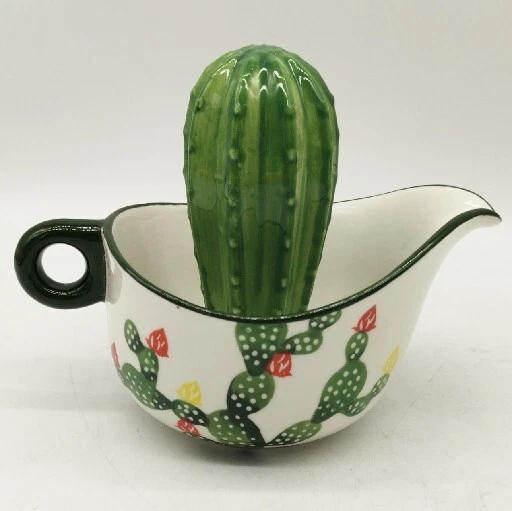 Cactus Juicer Manual Citrus Twister Reamer Ceramic Kitchen Bar Desert Decor
