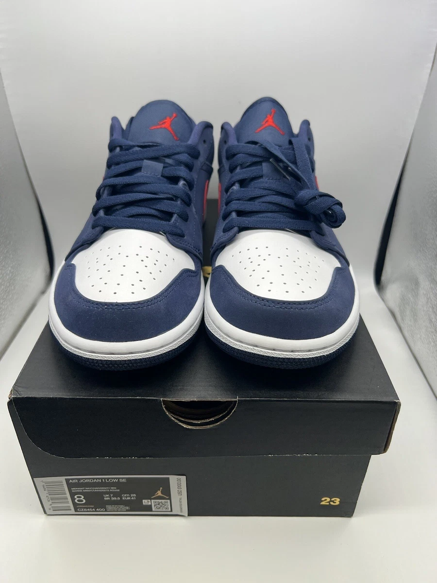 air jordan 1 navy blue and red