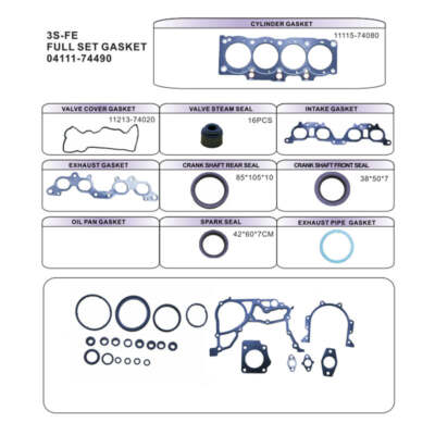 3S 3SFE 3S-FE Engine Full Set Overhaul Gasket Kit 04111