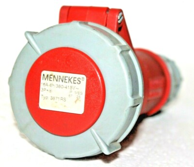 Mennekes 16A-6h/380-415V~ Type:3871RS Red