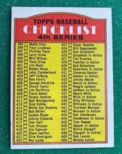 1972 TOPPS BASEBALL CARD # 378 CHECKLIST 4TH SERIES  Unmarked.