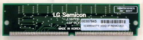 LG Semicon 16Mb x 4MB 72-Pin 60ns Ram Simm E107496 Low-Profile 8-IC - Picture 2 of 4