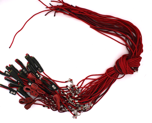 Cordini stringati in pelle 56" per pollame confezione da 10 - Calzas Amarrador Gallos - Foto 1 di 6