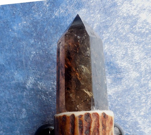 Smoky Quartz Crystal Picasso Jasper Black Tourmaline Antler Wand Cruelty Free - Picture 4 of 12