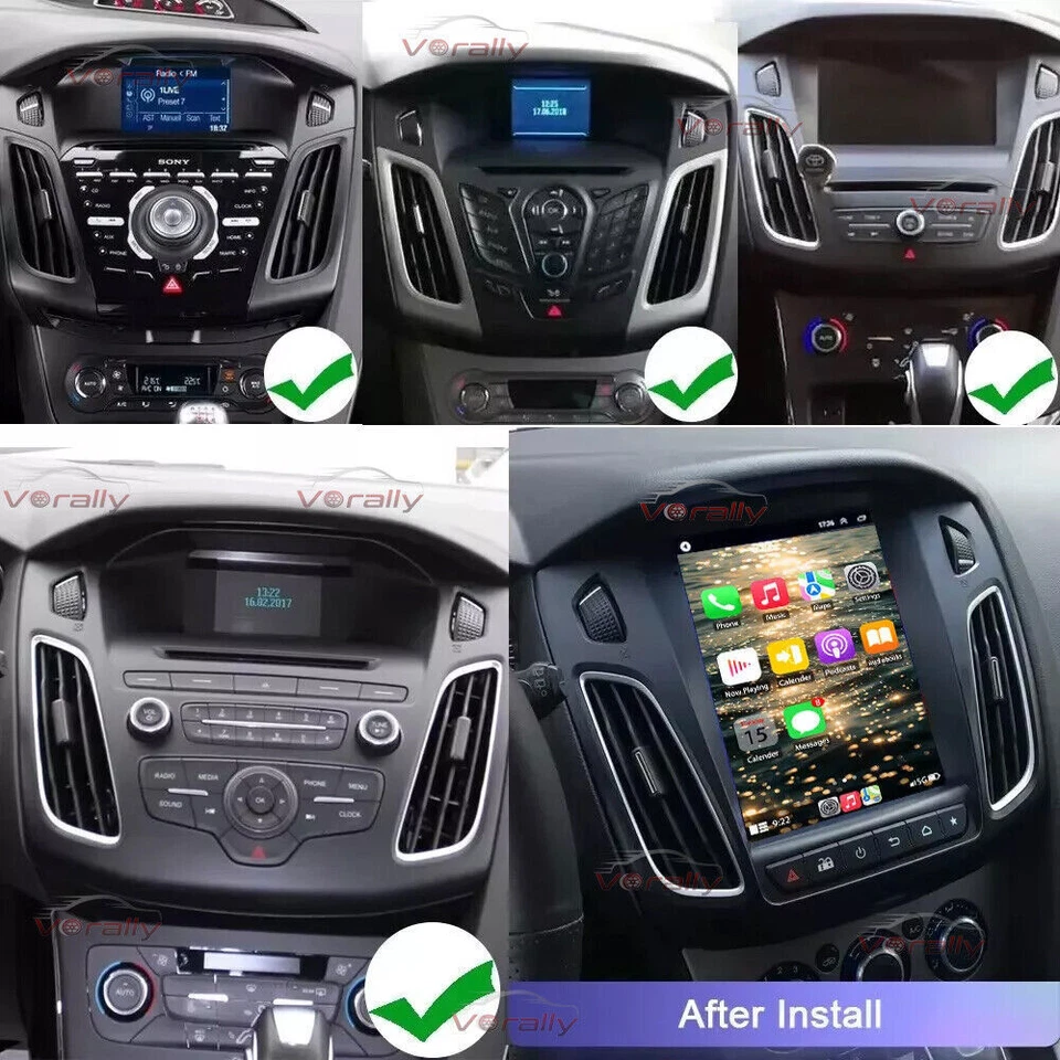 4+64G For Ford Focus MK3 2012-2018 Android 13 Apple Carplay Car Radio Stereo GPS - Image 3 of 4