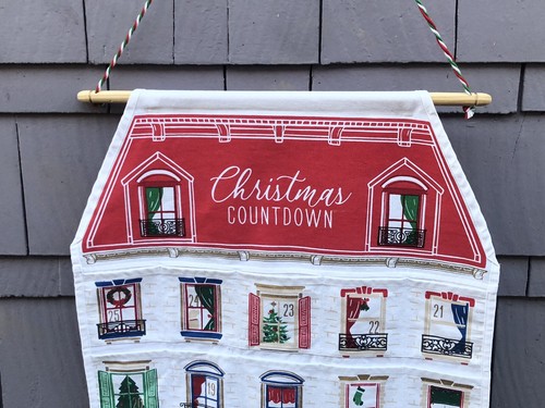 Paper Source Advent Wall CALENDAR Christmas Countdown Cloth 23 x 35” 100% Cotton - Picture 2 of 12
