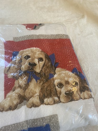 Dogs Print Blanket Vintage Savoy Fashion  Twin/Full Animals 72” X 90 Puppies NEW - Picture 10 of 12